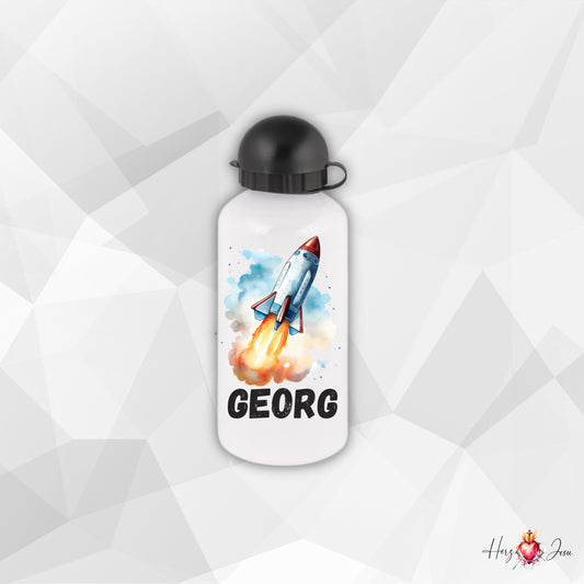 Rakete Trinkflasche & Thermobecher | Geschenkidee Kinder