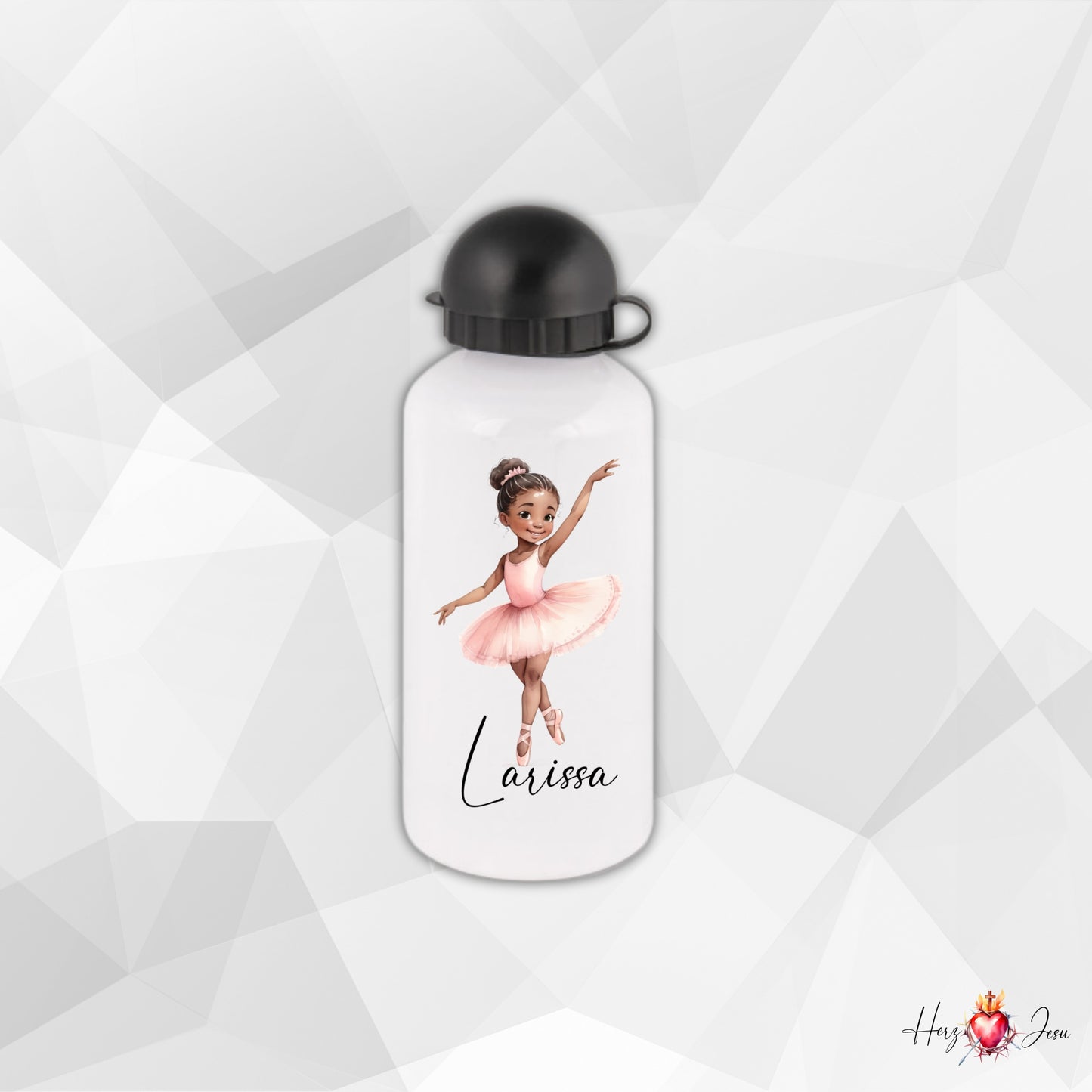 Personalisierte Trinkflasche mit Namen Thermobecher Geburtstag Ballerina_0031E