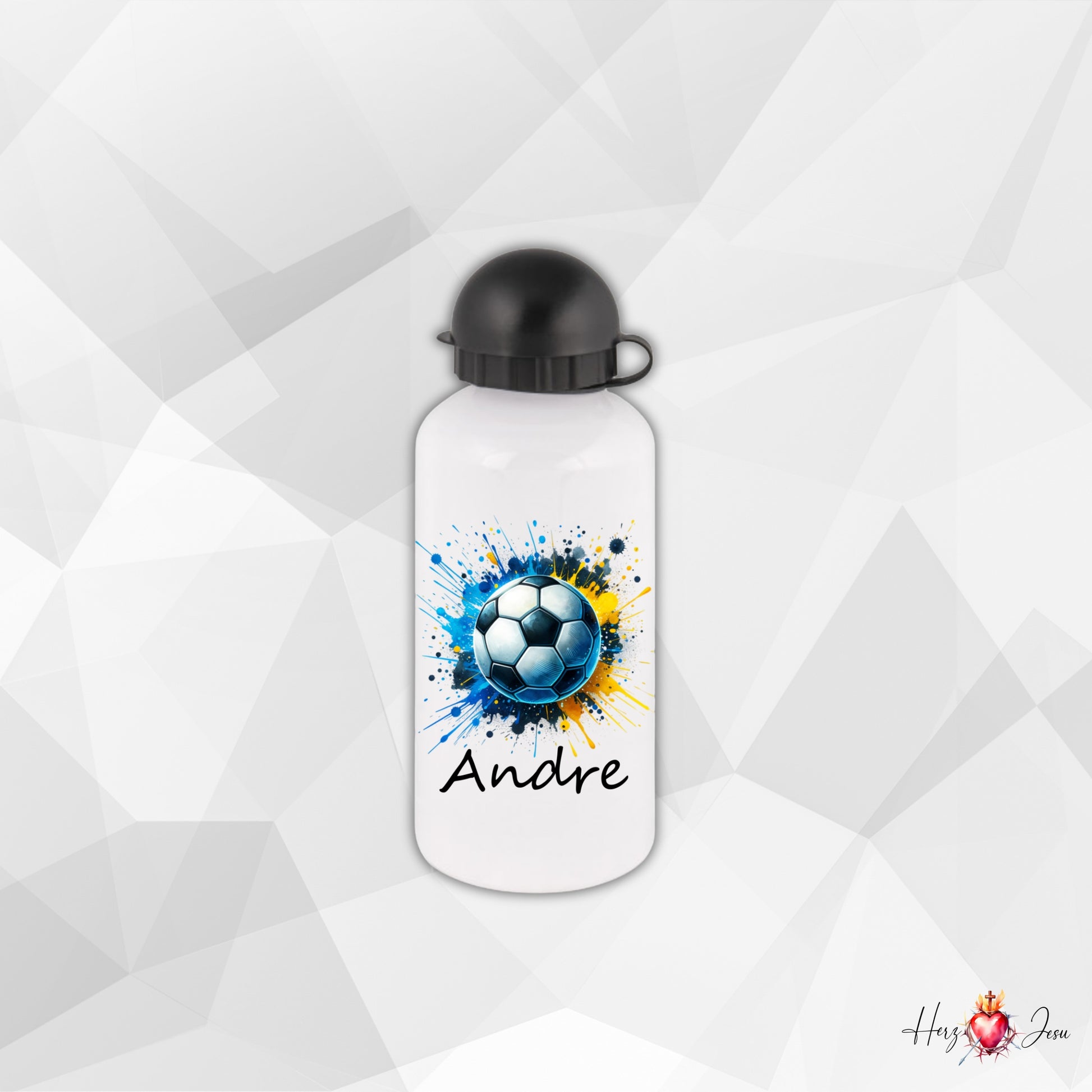 Trinkflasche mit Namen | Thermobecher Fußball