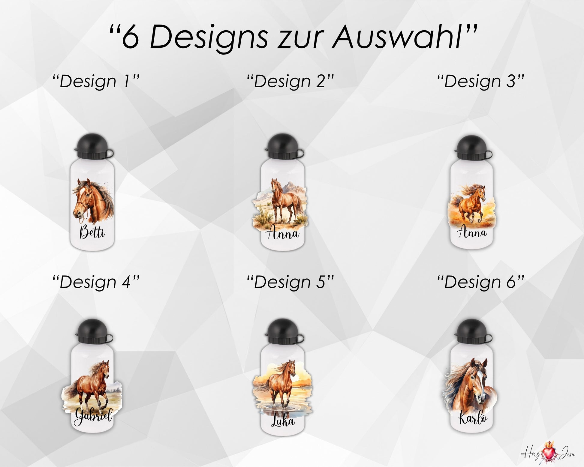 Pferde Trinkflasche & Thermobecher | Geschenkidee Kinder