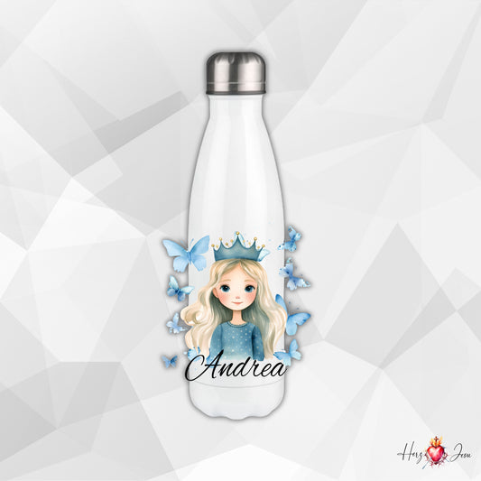 Personalisierte Trinkflasche mit Namen | Prinzessin Geburtstag