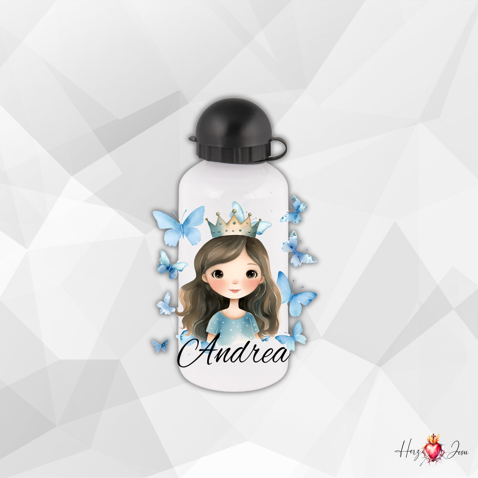 Personalisierte Trinkflasche mit Namen | Thermobecher Prinzessin Geburtstag
