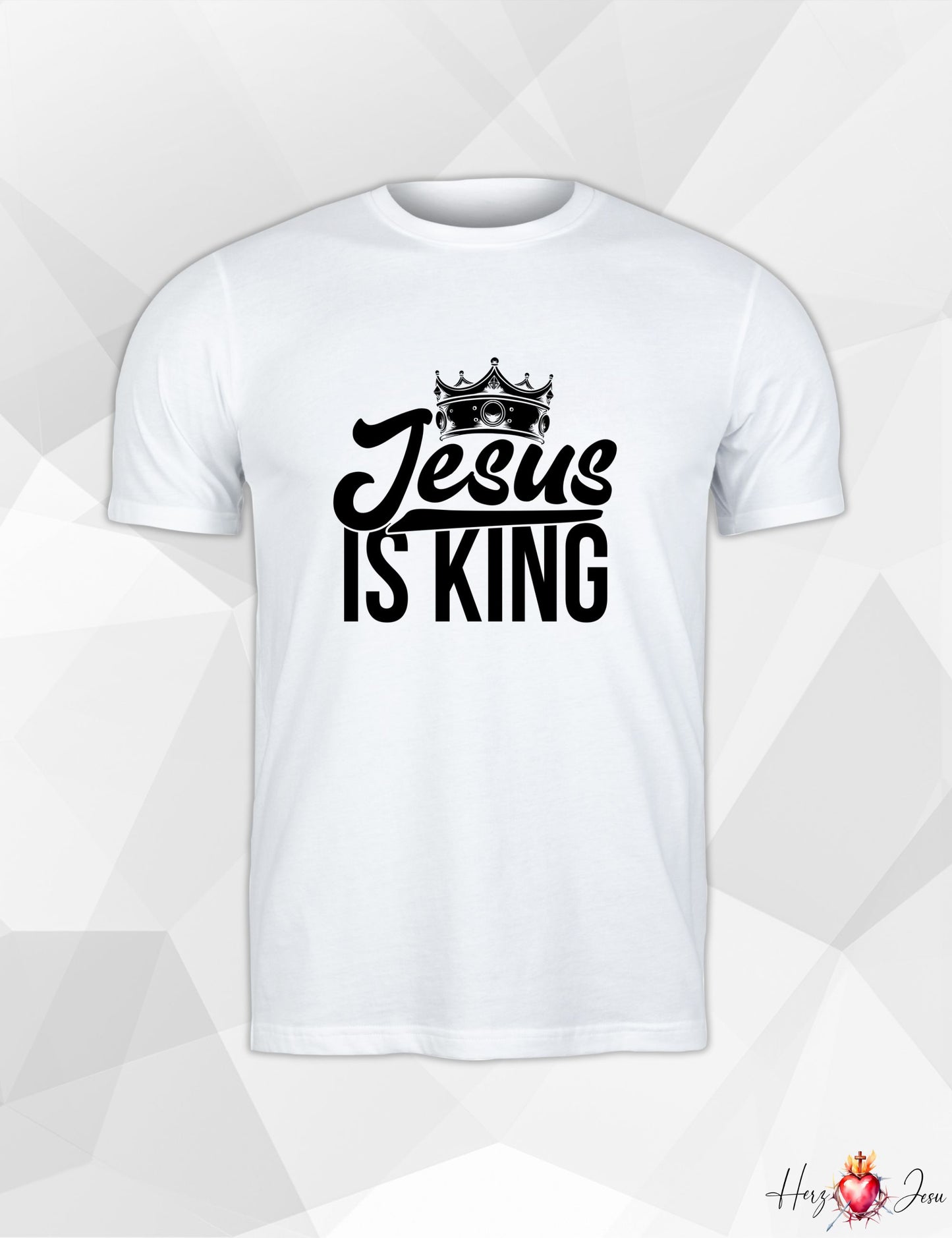Unisex T-Shirt Jesus is King Vater unser Gott Heiliger Geist Beten Pray bibel Pfingsten_006A