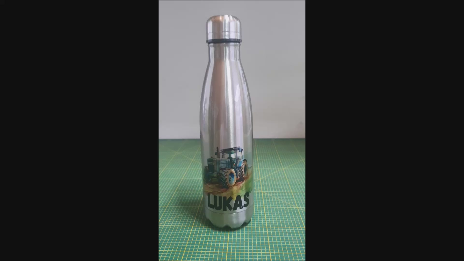 Traktor Trinkflasche & Thermobecher | Geschenkidee Kinder