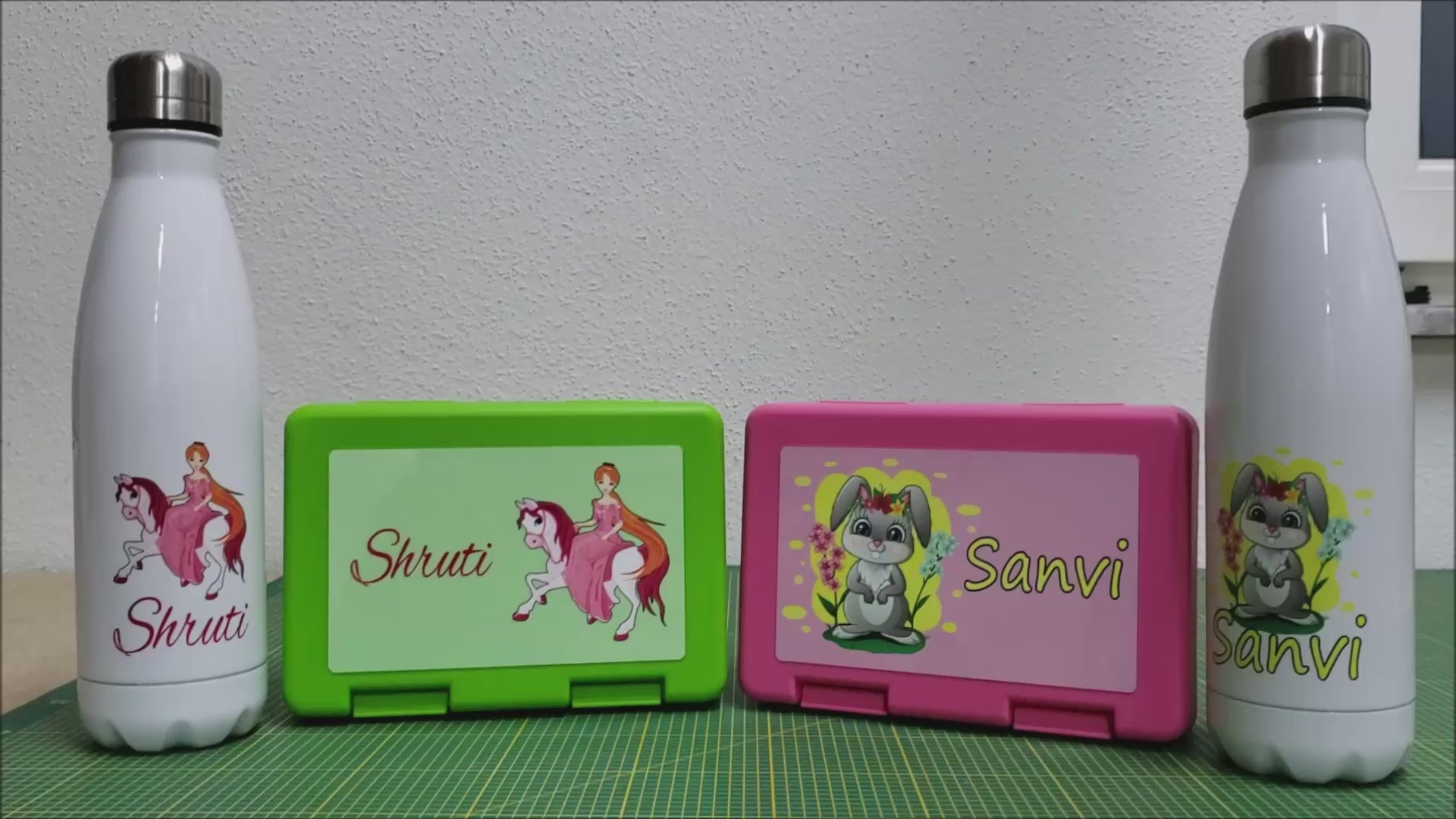 Brotzeitbox mit Trinkflasche | Personalisierbar Namen & Motiv Einschulung