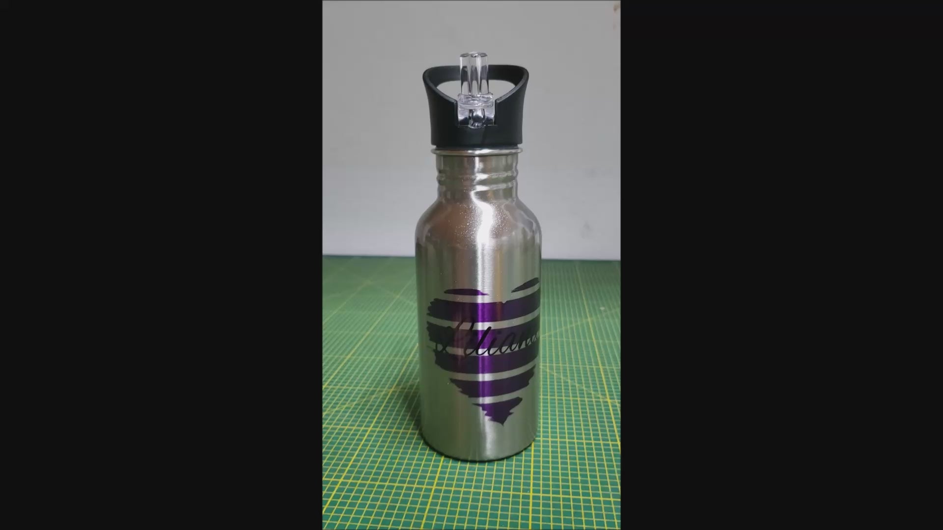 Trinkflasche mit Namen | Thermobecher Herz Geburtstag