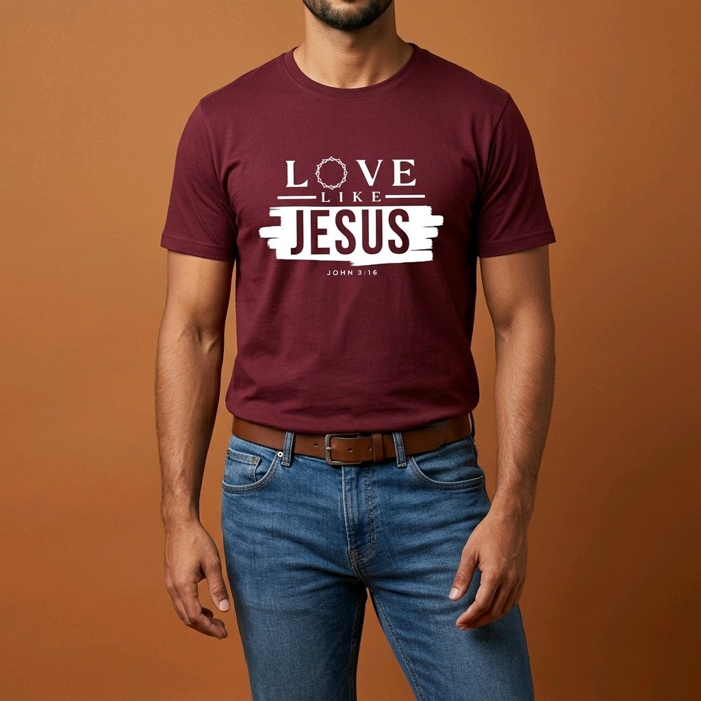 Unisex T-Shirt Love like Jesus_0004A - Herz Jesu