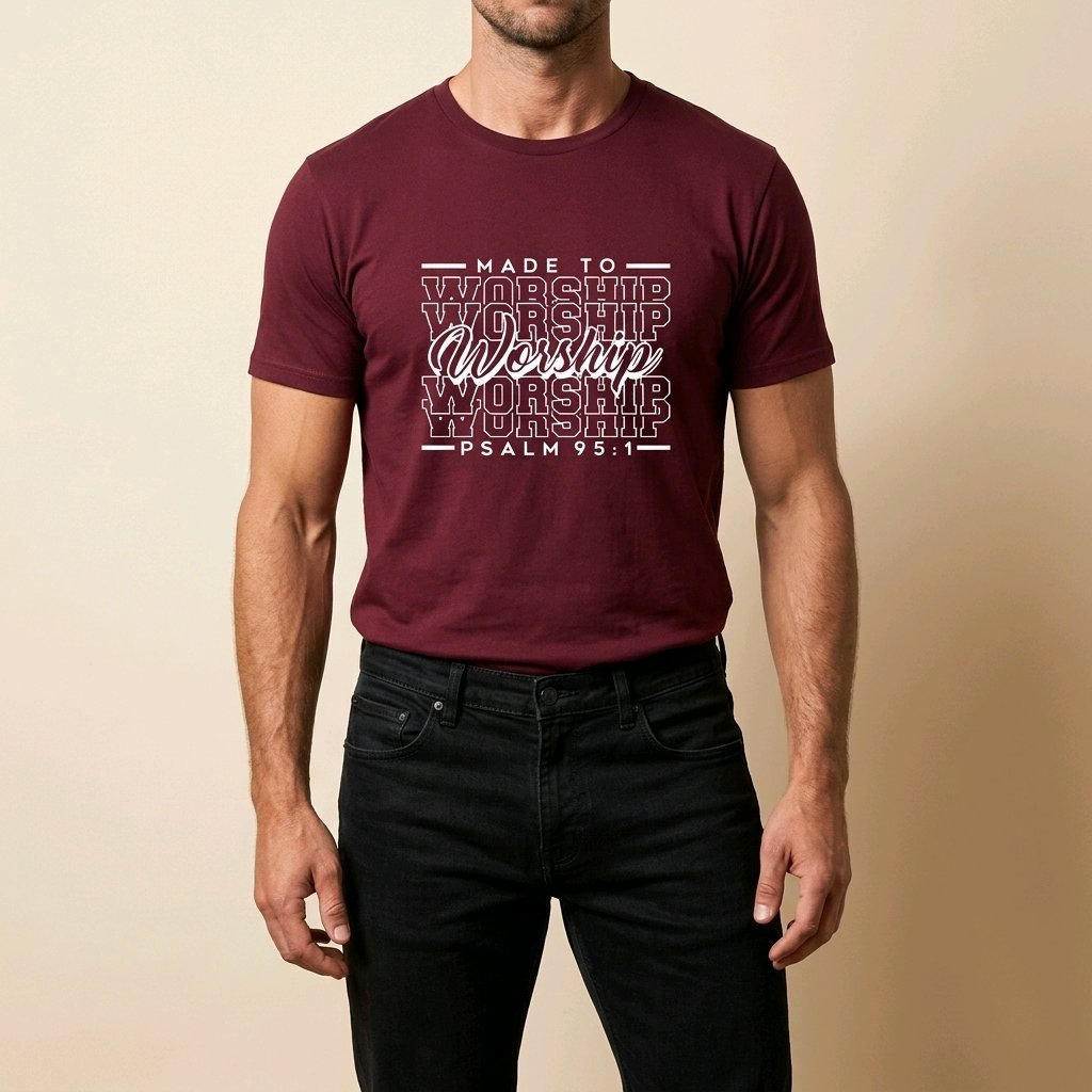 Unisex T-Shirt Made to Worship Jesus Gott_0008A - Herz Jesu