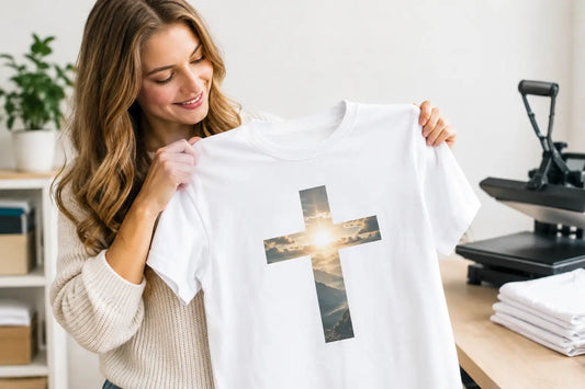 Christliches T-Shirt individuell bedrucken lassen - Herz Jesu