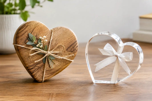 Holzgeschenk versus Acrylgeschenk wählen?