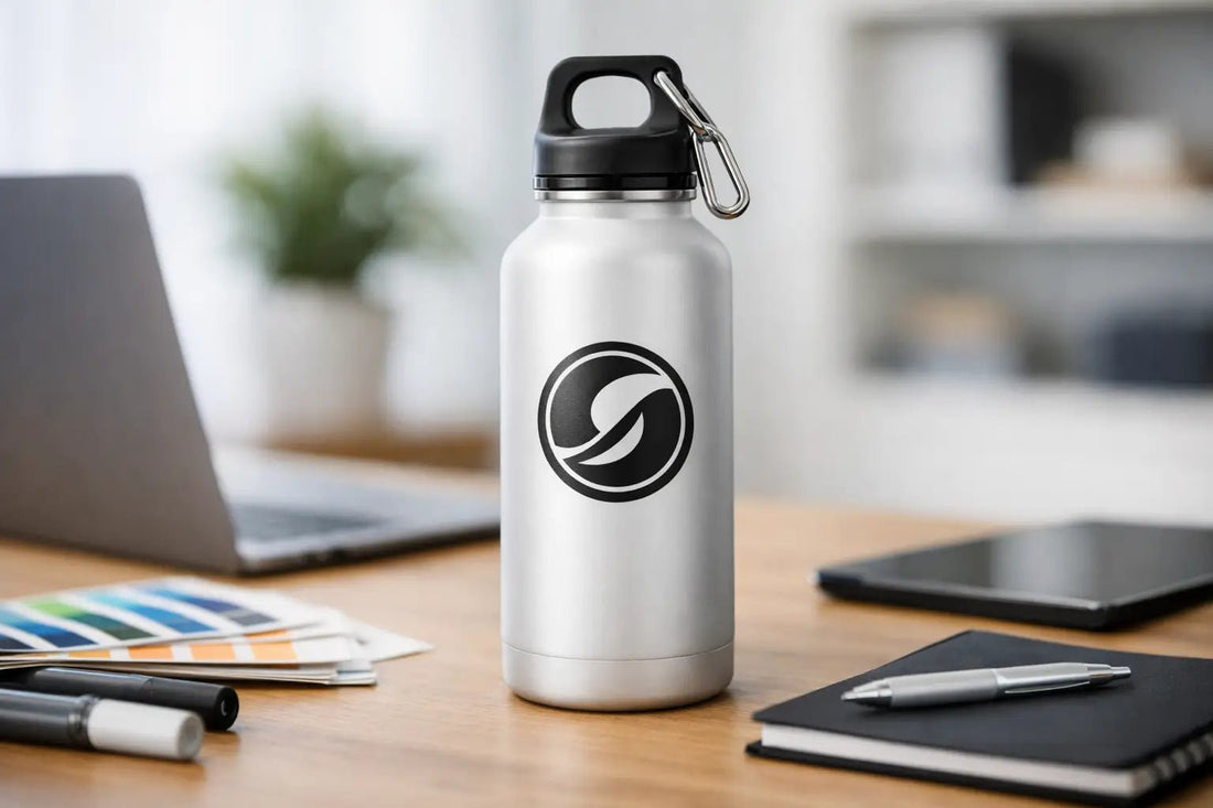 Trinkflasche mit Logo gestalten leicht gemacht - Herz Jesu
