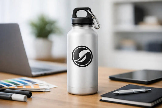 Trinkflasche mit Logo gestalten leicht gemacht - Herz Jesu