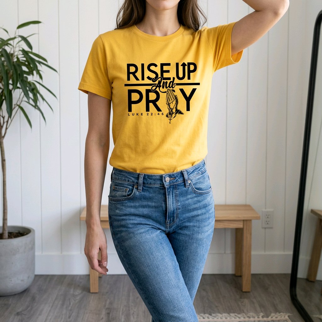 Unisex T-Shirt Rise up Pray Jesus Gott_0007A