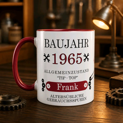 Personalisierte Keramik Tasse mit deinem Namen Baujahr_0021T