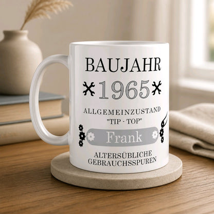 Personalisierte Keramik Tasse mit deinem Namen Baujahr_0021T