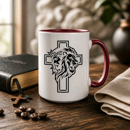 Keramik Tasse Jesus Yeshua Löwe – Christliche Accessoires | Geschenkidee für Christen Kommunion_0009TG