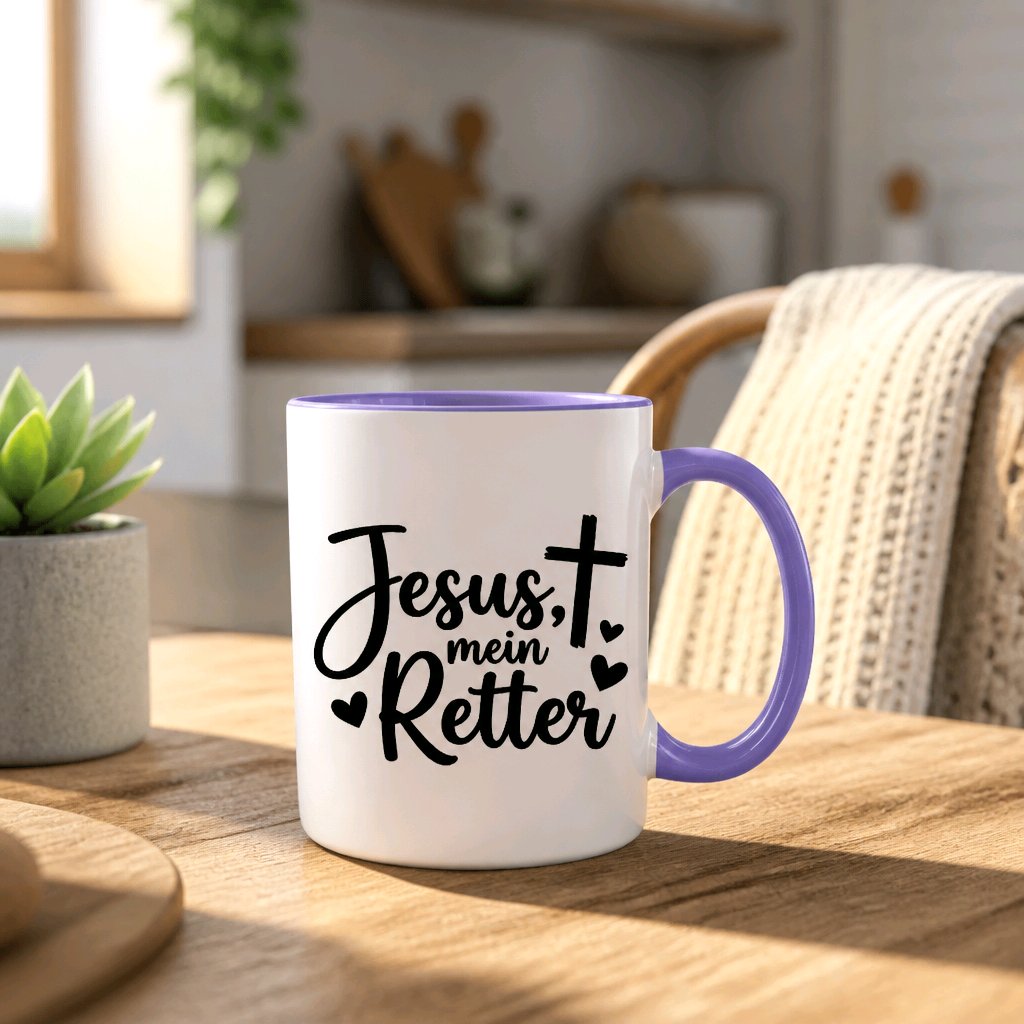 Keramik Tasse Jesus mein Retter – Christliche Accessoires | Geschenkidee für Christen Kommunion_0010TG