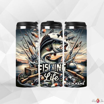 ☕✨ Edelstahl-Thermobecher mit Wunschname – Perfekt personalisiert und ideal als 🎄 Weihnachtsgeschenk oder stilvolle Geschenkidee für Angeln_0023F