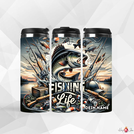 ☕✨ Edelstahl-Thermobecher mit Wunschname – Perfekt personalisiert und ideal als 🎄 Weihnachtsgeschenk oder stilvolle Geschenkidee für Angeln_0023F