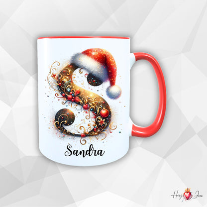 Personalisierte Keramik Weihnachtstasse mit deinem Namen Namenstasse_0041T