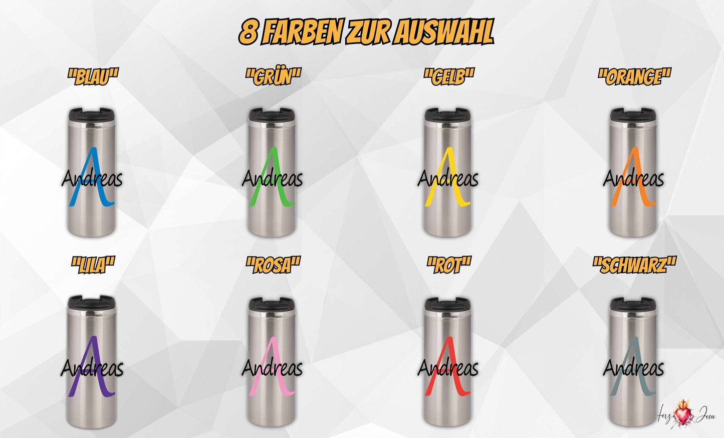 ☕ Edelstahl Thermobecher mit Wunschname – Individueller Kaffeebecher, ideal als Weihnachtsgeschenk & stilvolle Geschenkidee für jeden Anlass_0004F