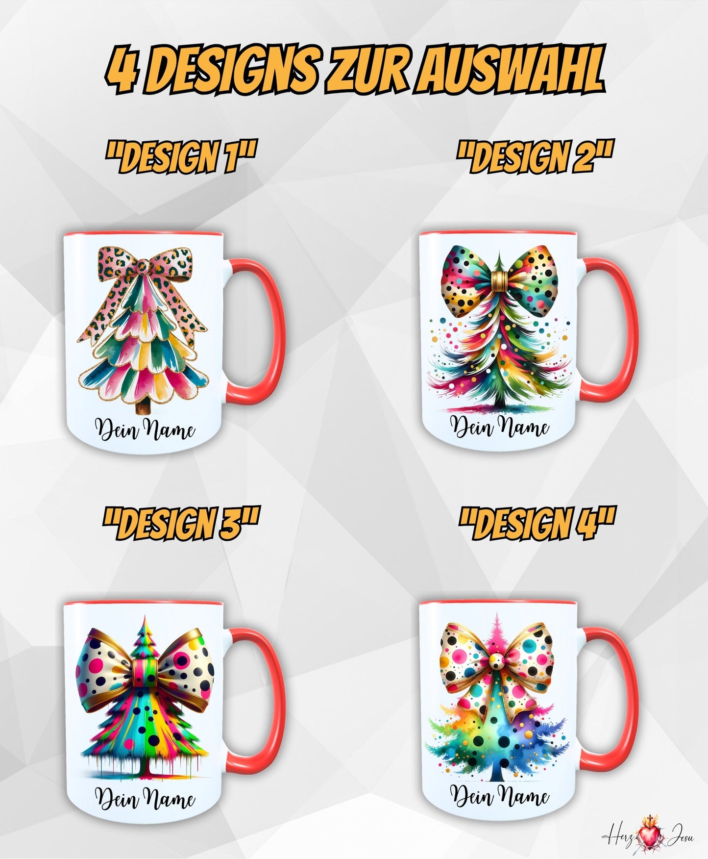 Personalisierte Keramik Weihnachtstasse mit deinem Namen_0040T