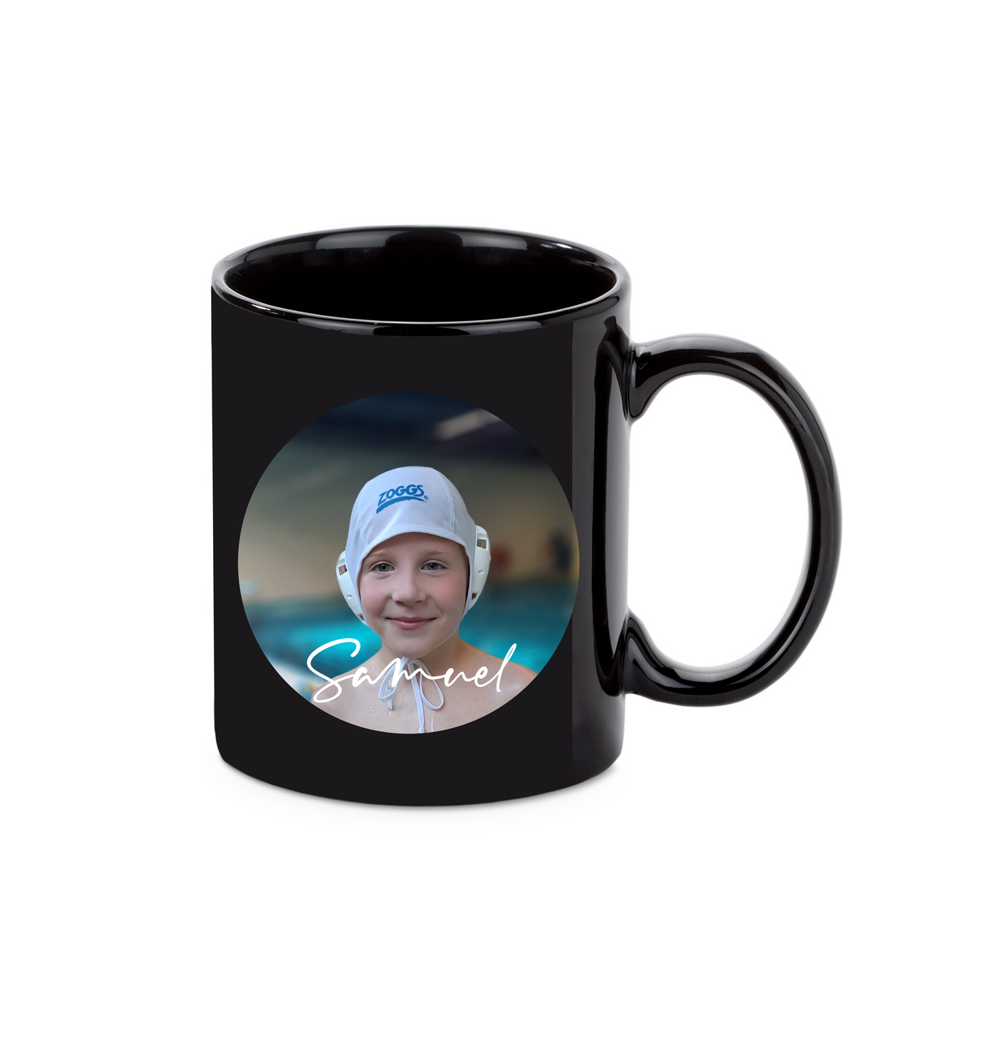 Personalisierte Tasse mit Namen Bild Kaffeetasse Schwarz Weihnachtstasse_0030T