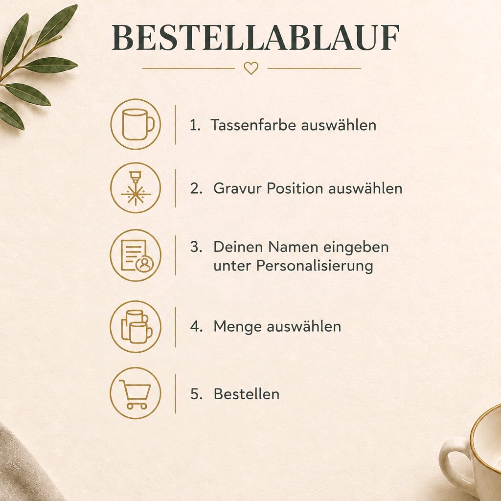 Personalisierte Tasse mit Gravur – Keramiktasse mit deinem Namen | Lasergravur Geschenkidee_003LC