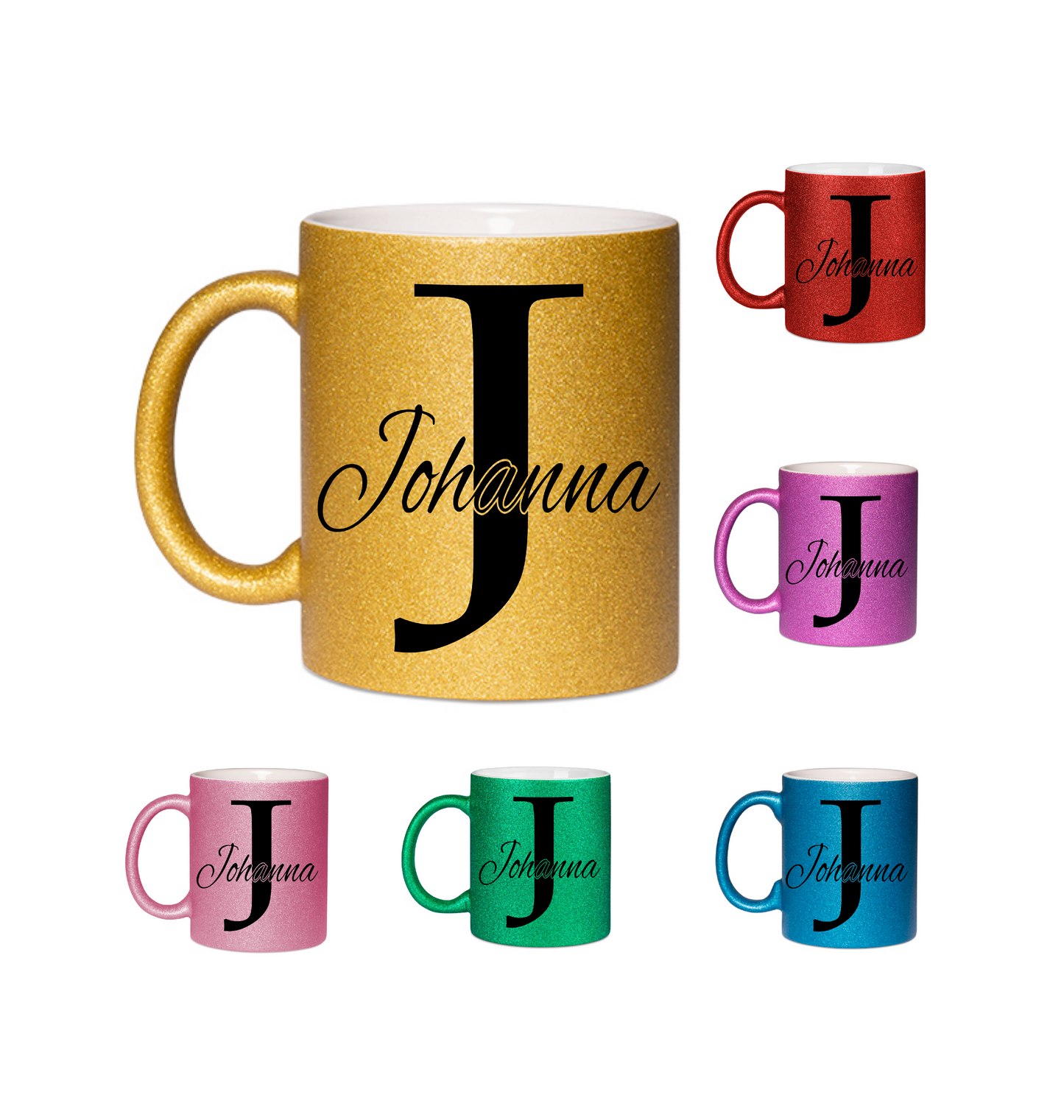 Personalisierte Keramik Weihnachtstasse mit deinem Namen Glitzertasse_0049T