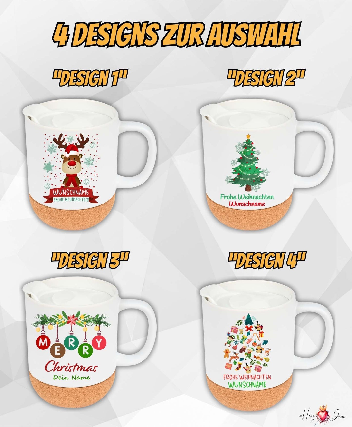 Personalisierte Keramik Tasse mit deinem Namen Weihnachtstasse_0102T
