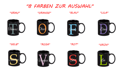 Personalisierte schwarze Keramik Tasse mit deinem Namen_0016T