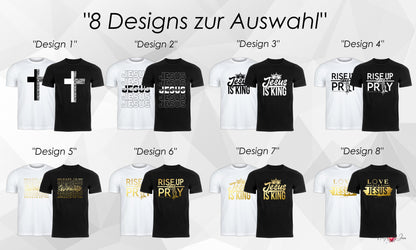 Unisex T-Shirt Jesus is King Vater unser Gott Heiliger Geist Beten Pray bibel Pfingsten_006A