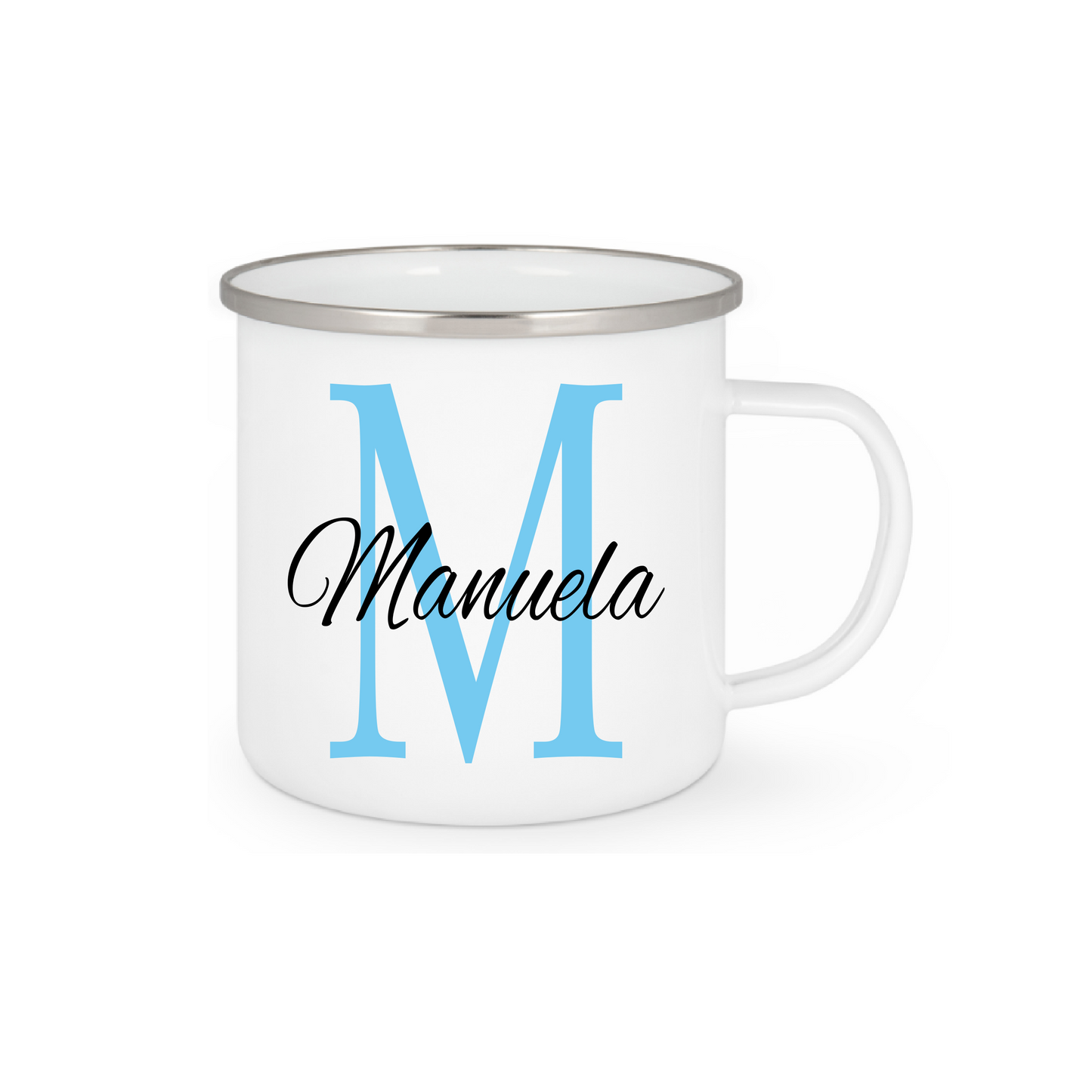 Personalisierte Emaille Tasse mit Namen Edelstahl Tasse_006H