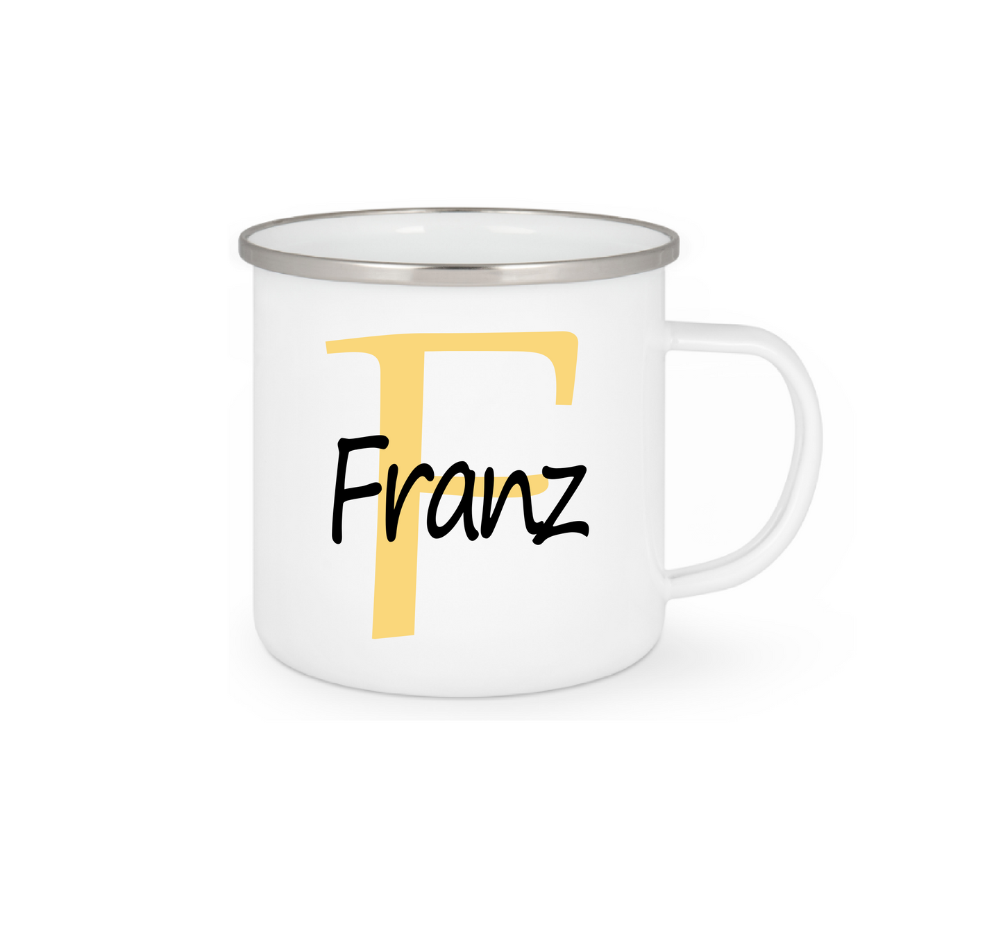 Personalisierte Emaille Tasse mit Namen Edelstahl Tasse_012H