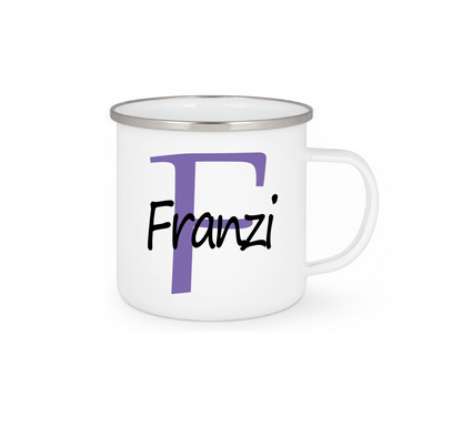 Personalisierte Emaille Tasse mit Namen Edelstahl Tasse_012H