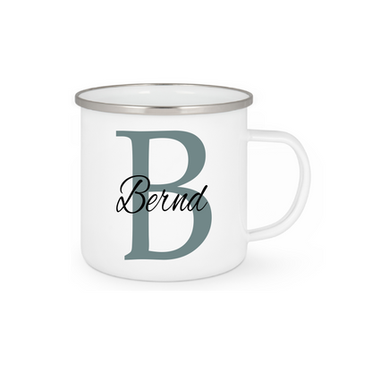 Personalisierte Emaille Tasse mit Namen Edelstahl Tasse_006H