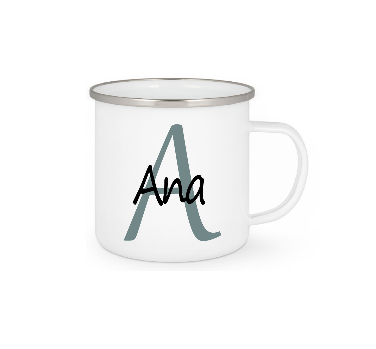 Personalisierte Emaille Tasse mit Namen Edelstahl Tasse_012H