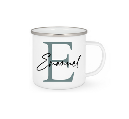 Personalisierte Emaille Tasse mit Namen Edelstahl Tasse_016H