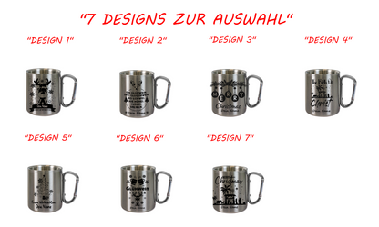 Personalisierte Edelstahl Weihnachtstasse mit deinem Namen Camping Outdoor_0007K