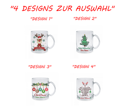 Personalisierte Glastasse Weihnachtstasse mit deinem Namen_0007M