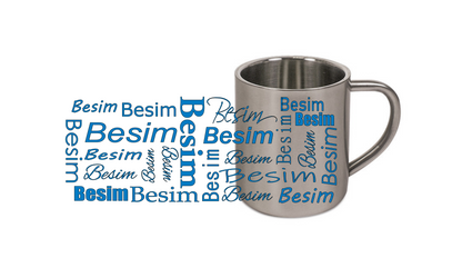 Personalisierte Edelstahl Tasse mit Namen Kaffeetasse Geschenkidee Camping Outdoor_005K