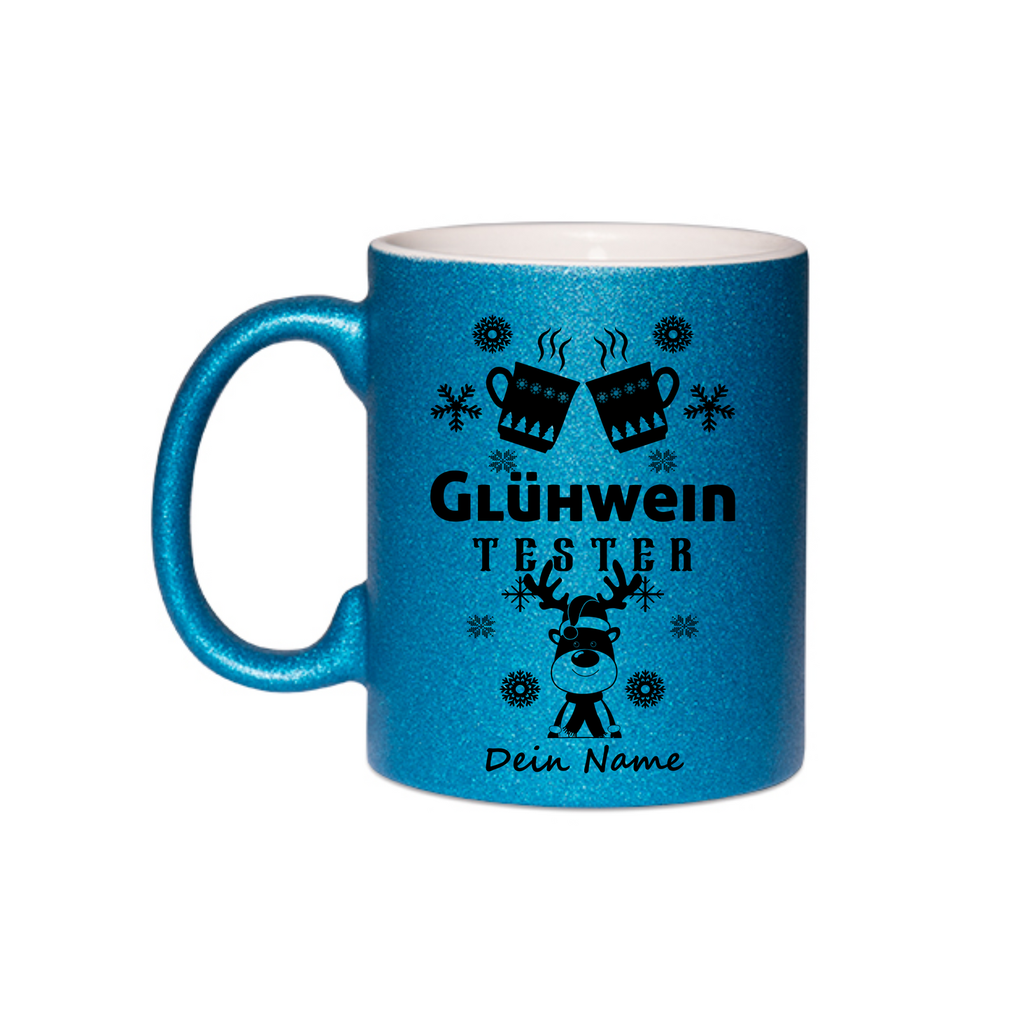 Personalisierte Keramik Weihnachtstasse mit deinem Namen Glitzertasse_0063T