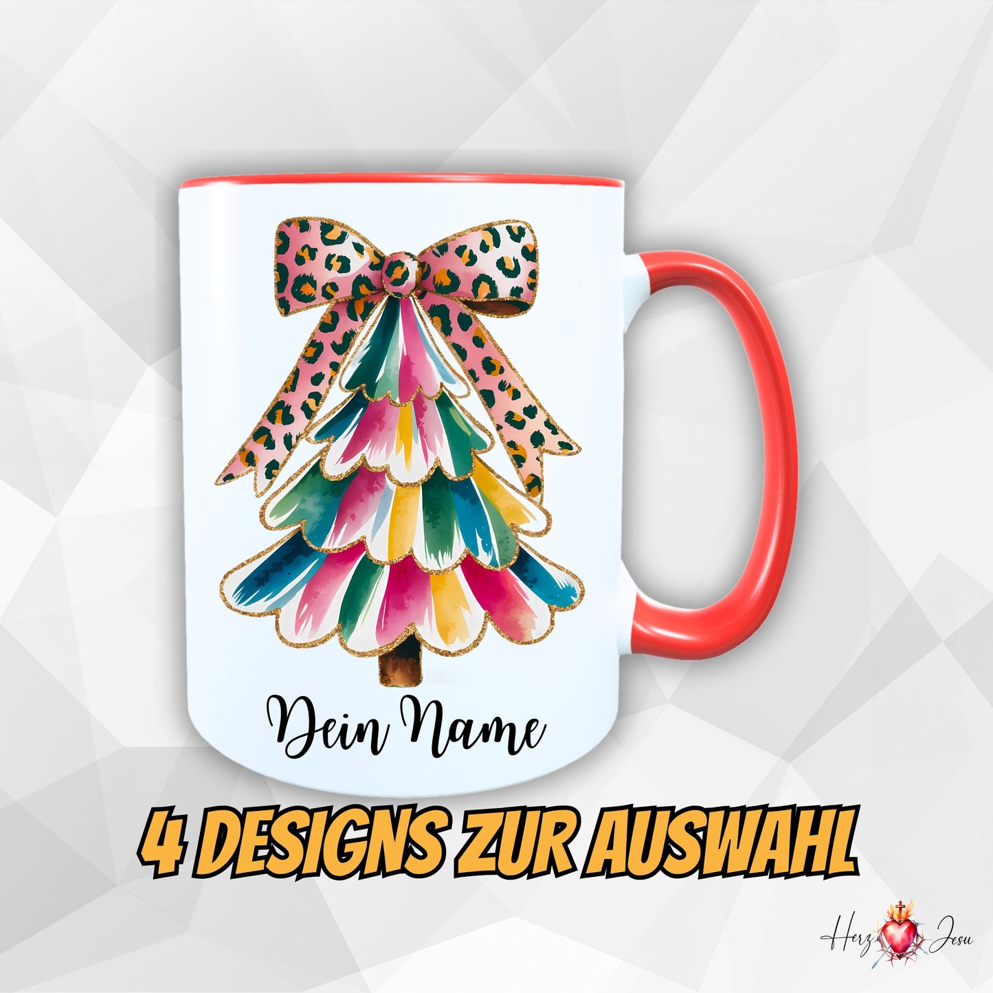 Personalisierte Keramik Weihnachtstasse mit deinem Namen_0040T