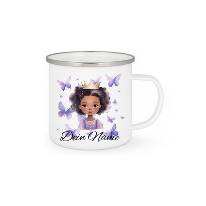 Personalisierte Emaille Tasse mit Namen Edelstahl Tasse_017H