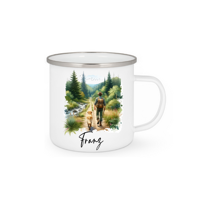 Personalisierte Emaille Tasse mit Namen Edelstahl Tasse_015H