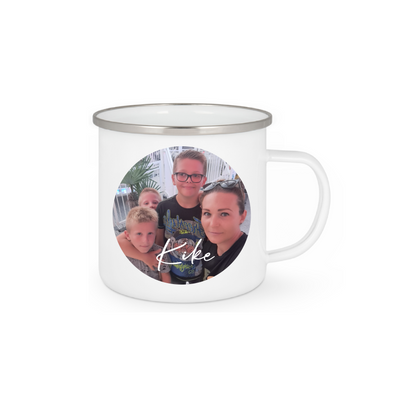 Personalisierte Emaille Tasse mit Namen/Bild Edelstahl Tasse_018H