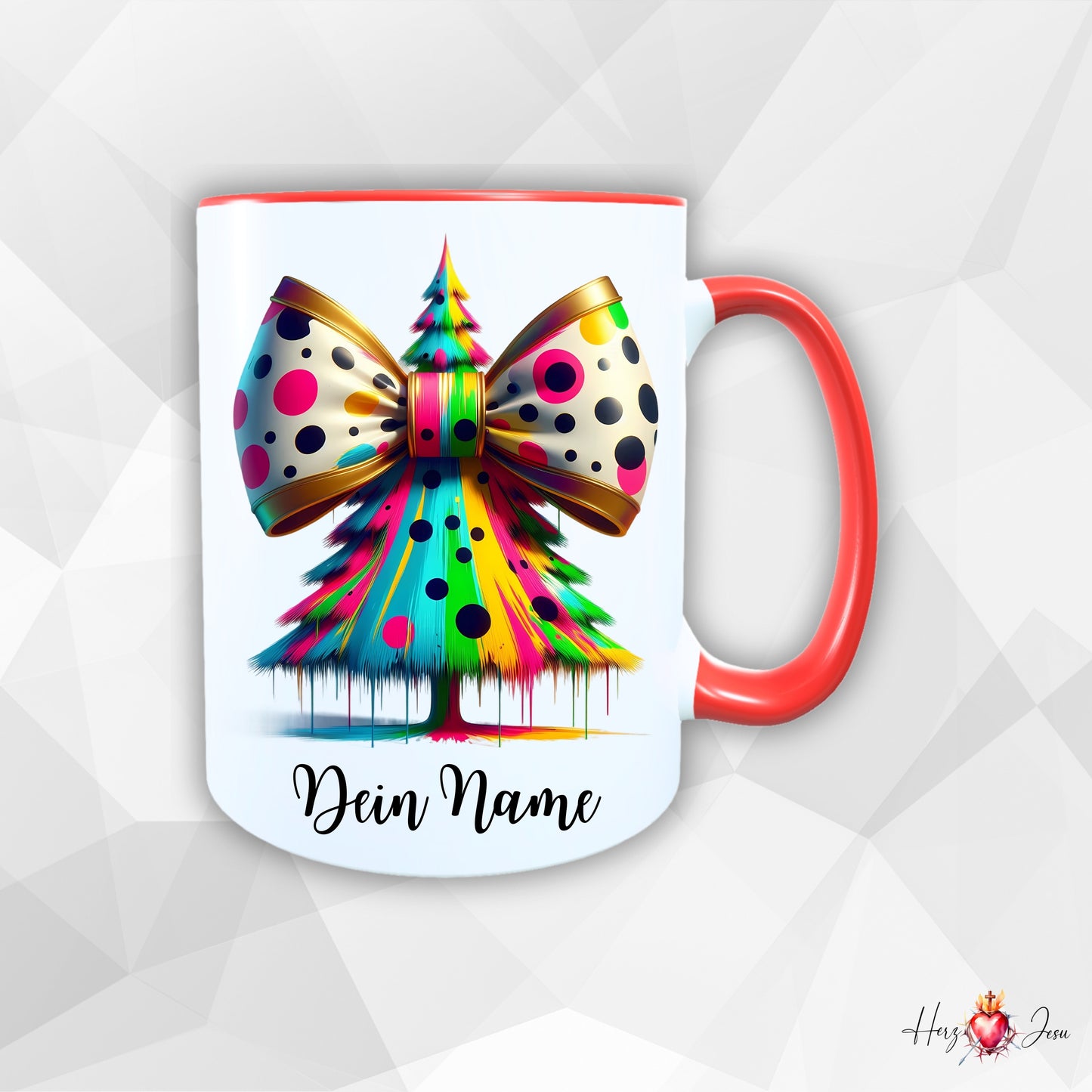 Personalisierte Keramik Weihnachtstasse mit deinem Namen_0040T