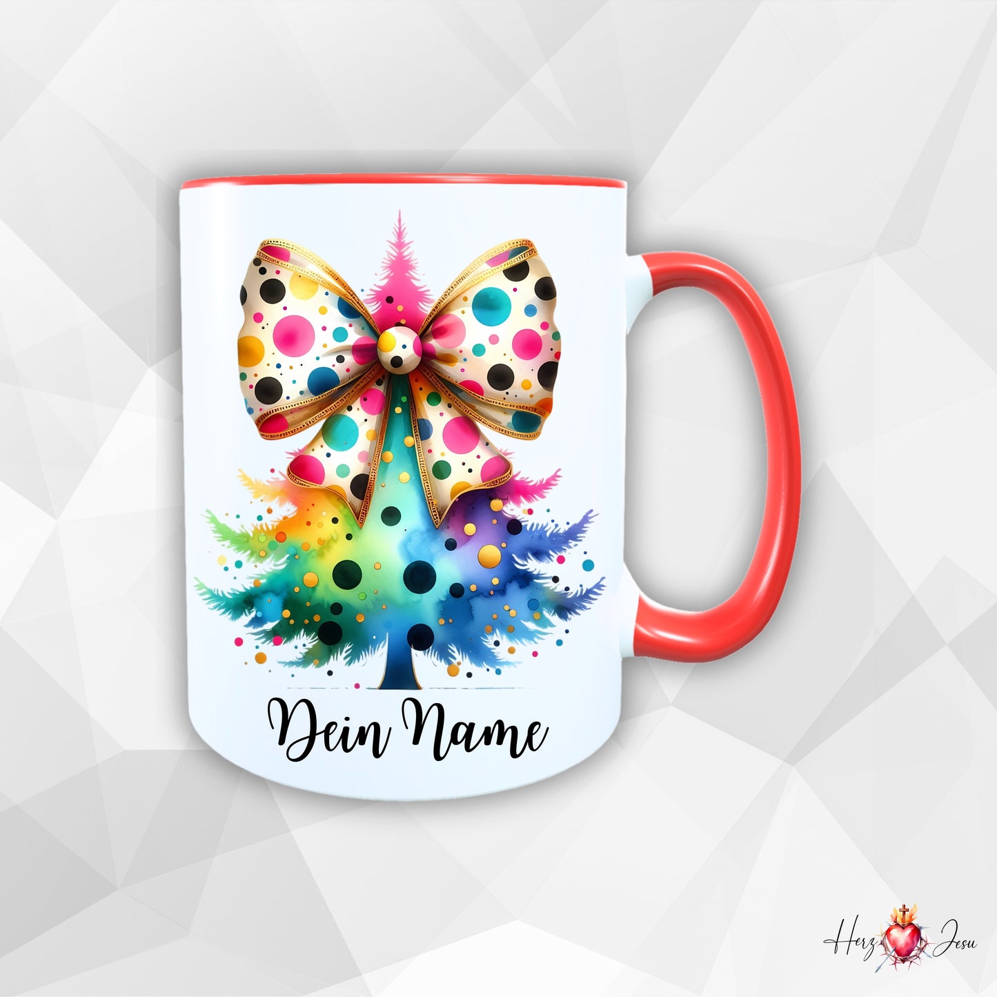 Personalisierte Keramik Weihnachtstasse mit deinem Namen_0040T