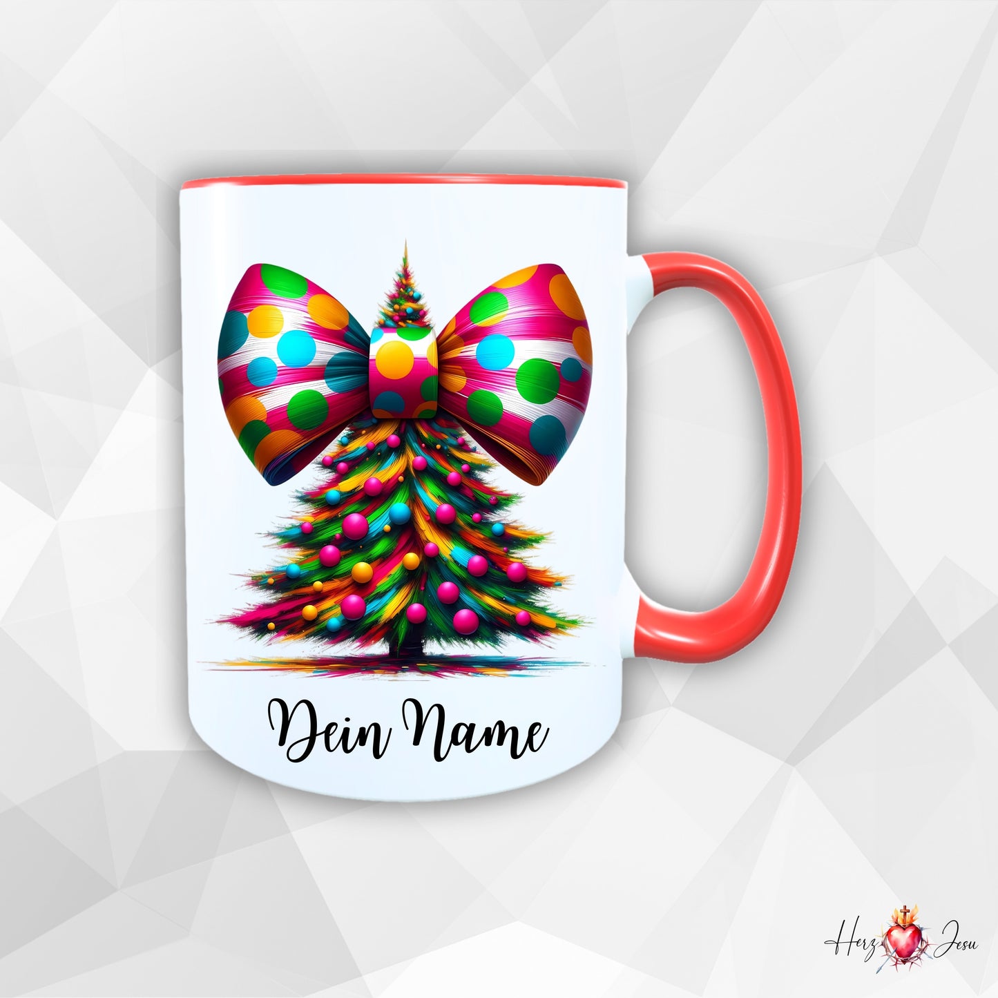 Personalisierte Keramik Weihnachtstasse mit deinem Namen_0039T