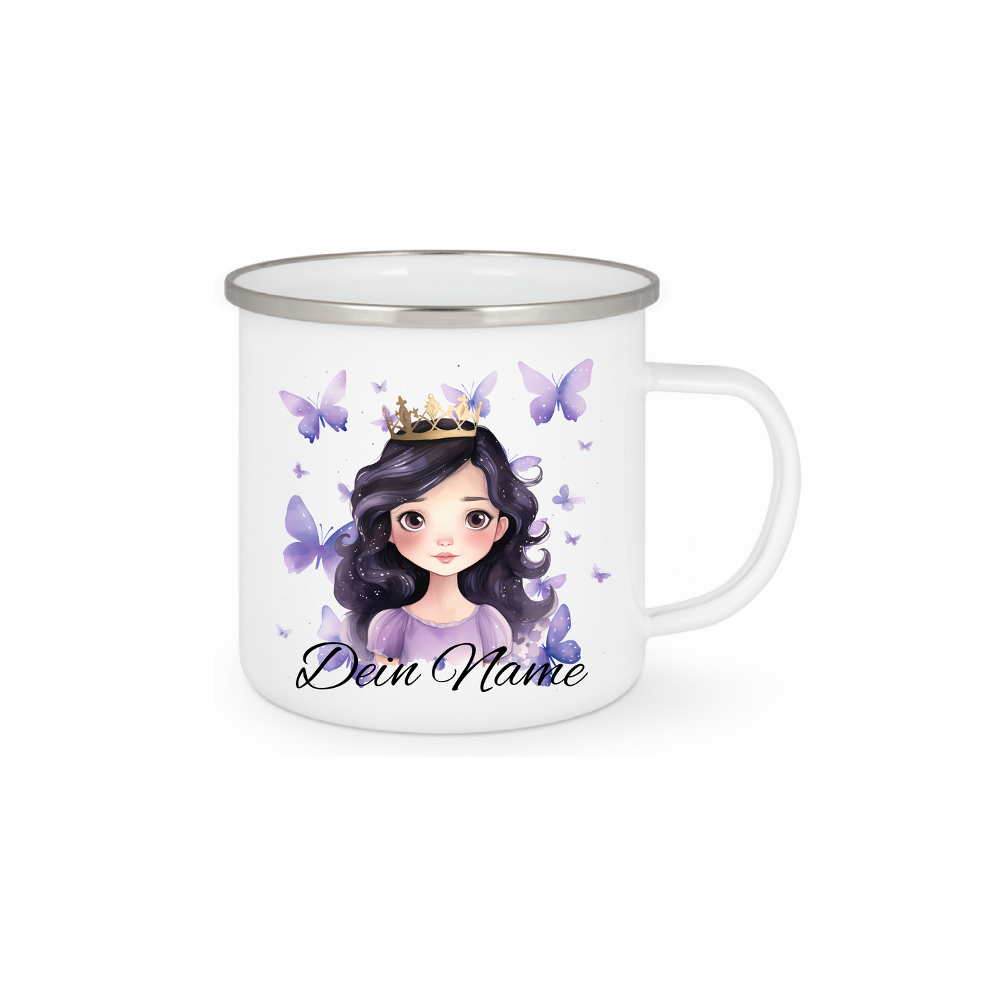 Personalisierte Emaille Tasse mit Namen Edelstahl Tasse_017H